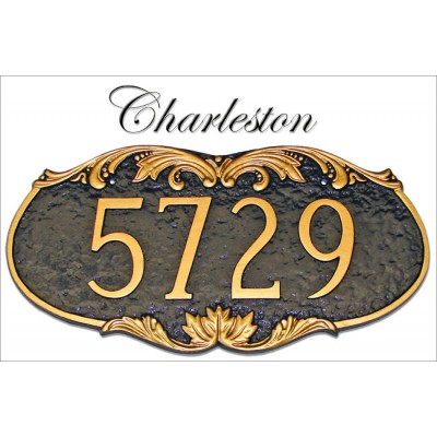 Montague Charleston Address Marker Personalized Plaque - in 2 Mount & 20 Colors   371168231490